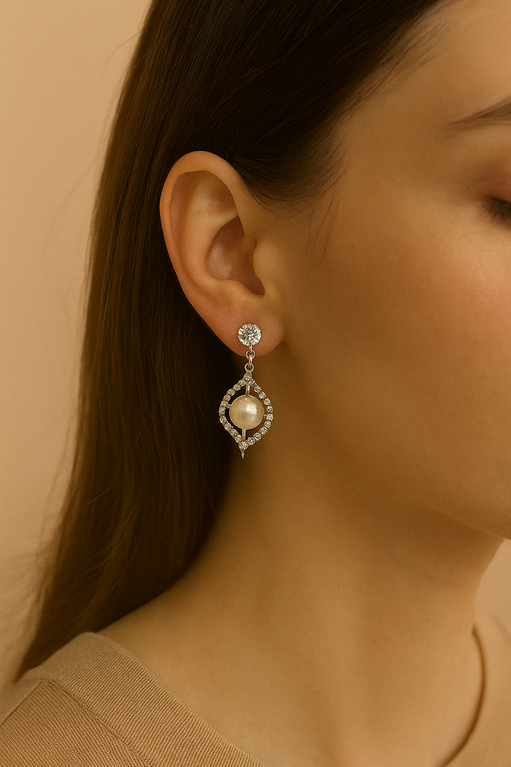 IKEAPK Elegant Pearl Drop Earrings for Women