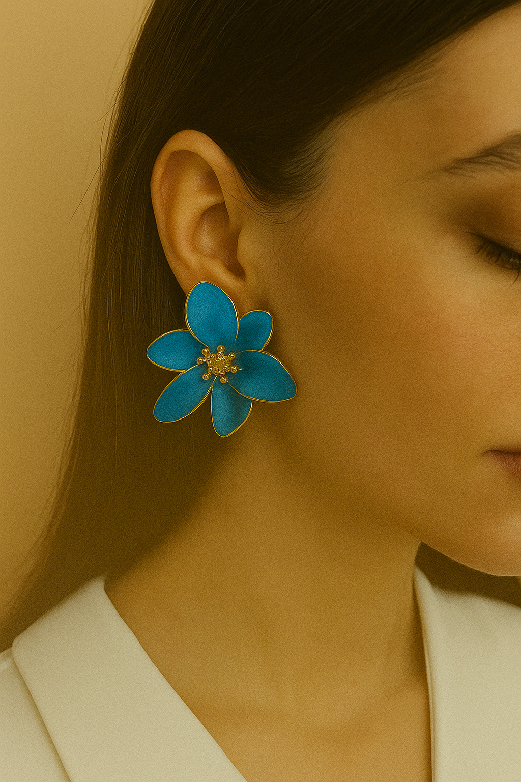 IKEAPK Elegant Pearl Flower Earrings