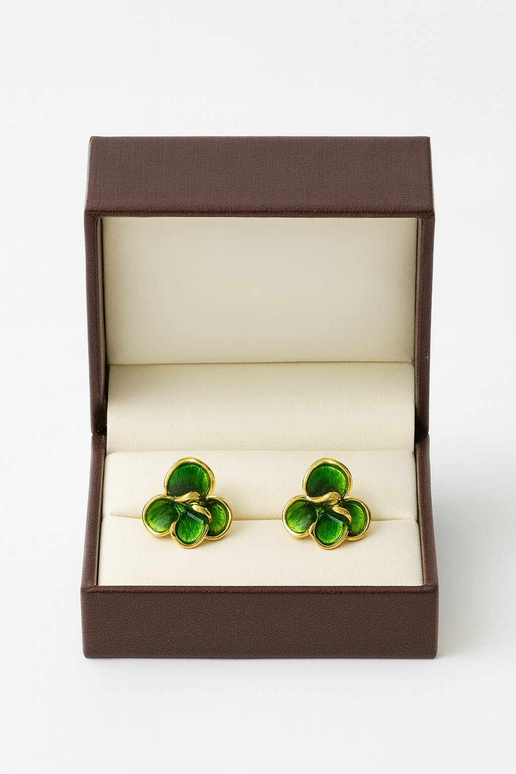 IKEAPK Green Flower Stud Earrings