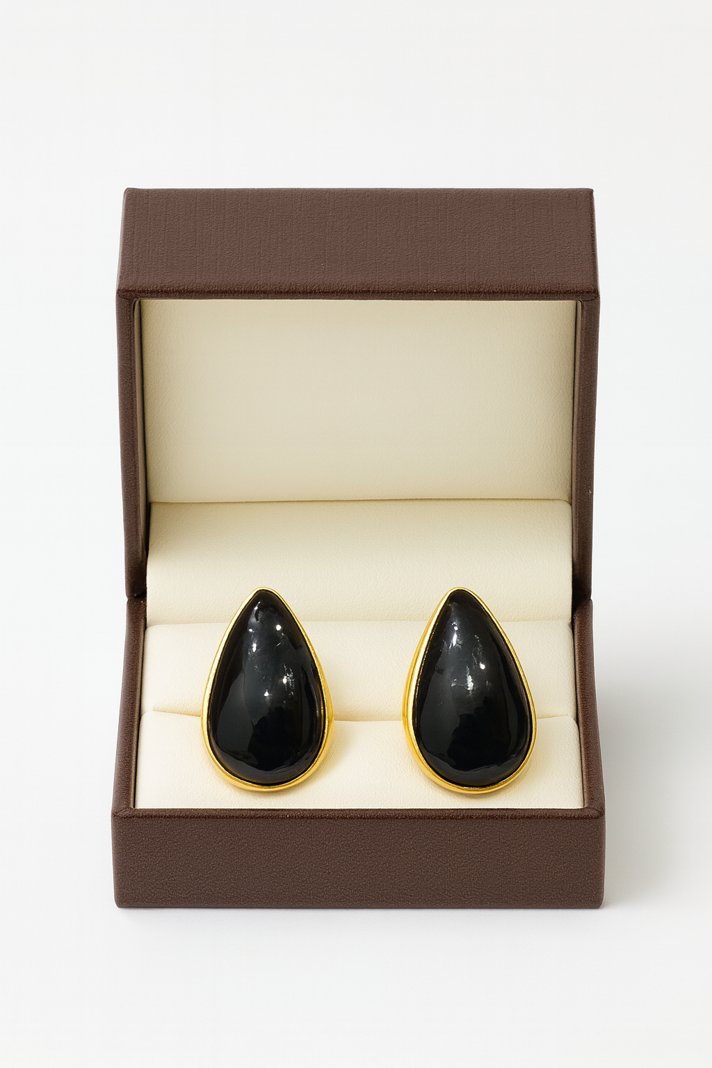 IKEAPK Black Teardrop Stud Earrings