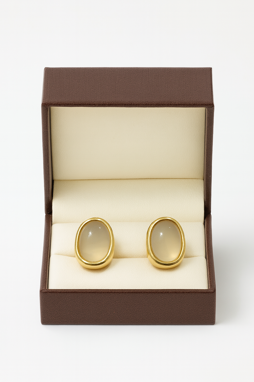 IKEAPK Oval Stone Stud Earrings