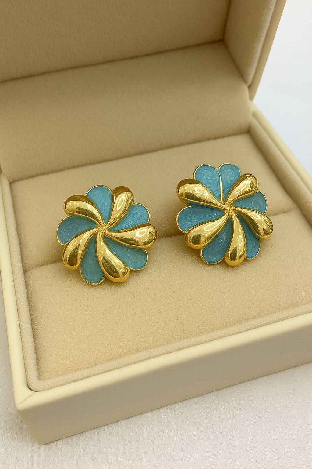 IKEAPK Big Petal Flower Earrings