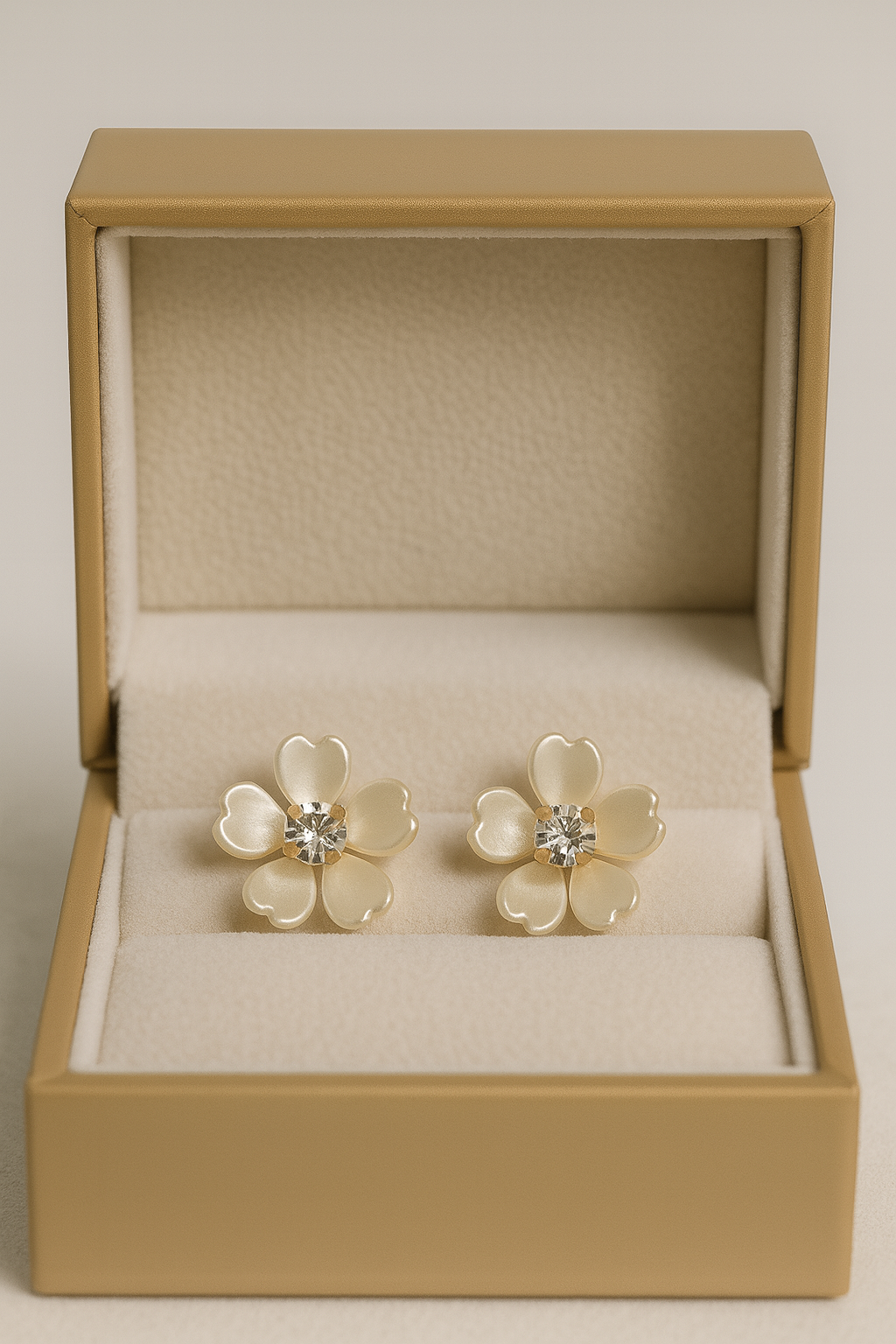 IKEAPK Elegant 5 Petal Flower Stud Earrings