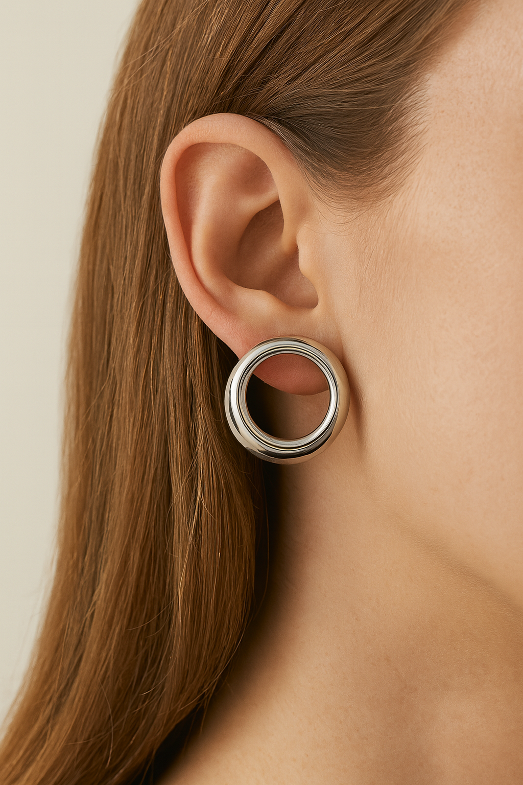 IKEAPK Bold Round Silver Hoop Earrings