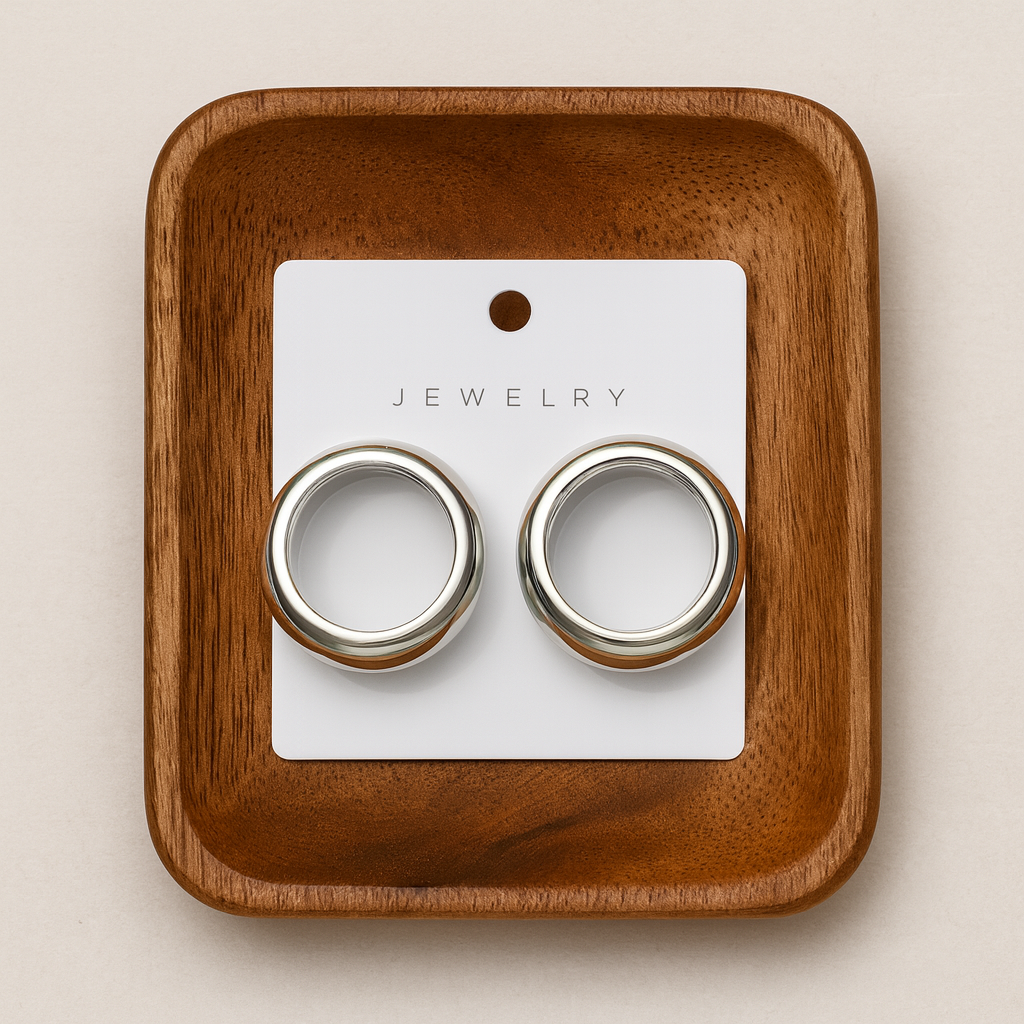 IKEAPK Bold Round Silver Hoop Earrings