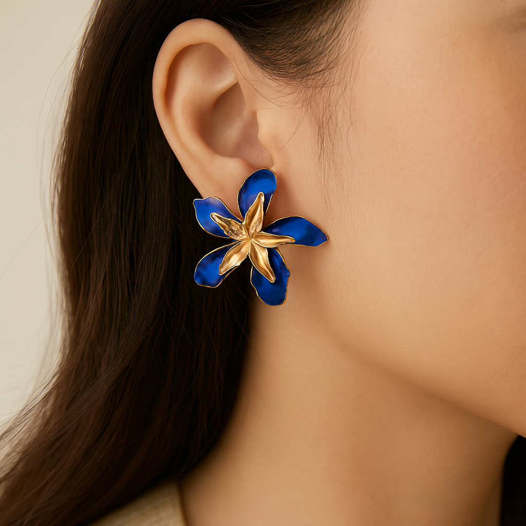 IKEAPK Blue Flower Earrings