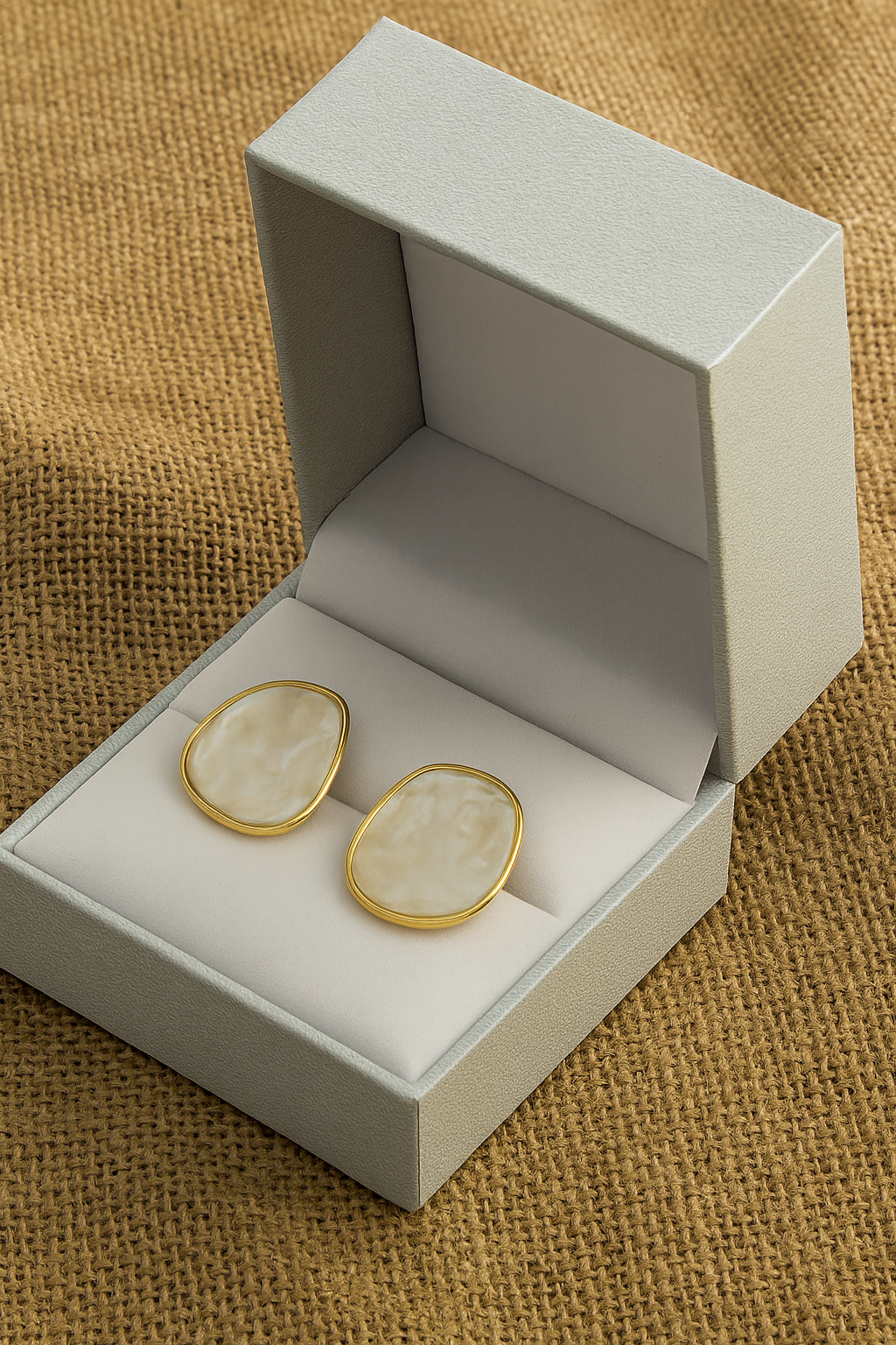 IKEAPK White Pearl Textured Stud Earrings