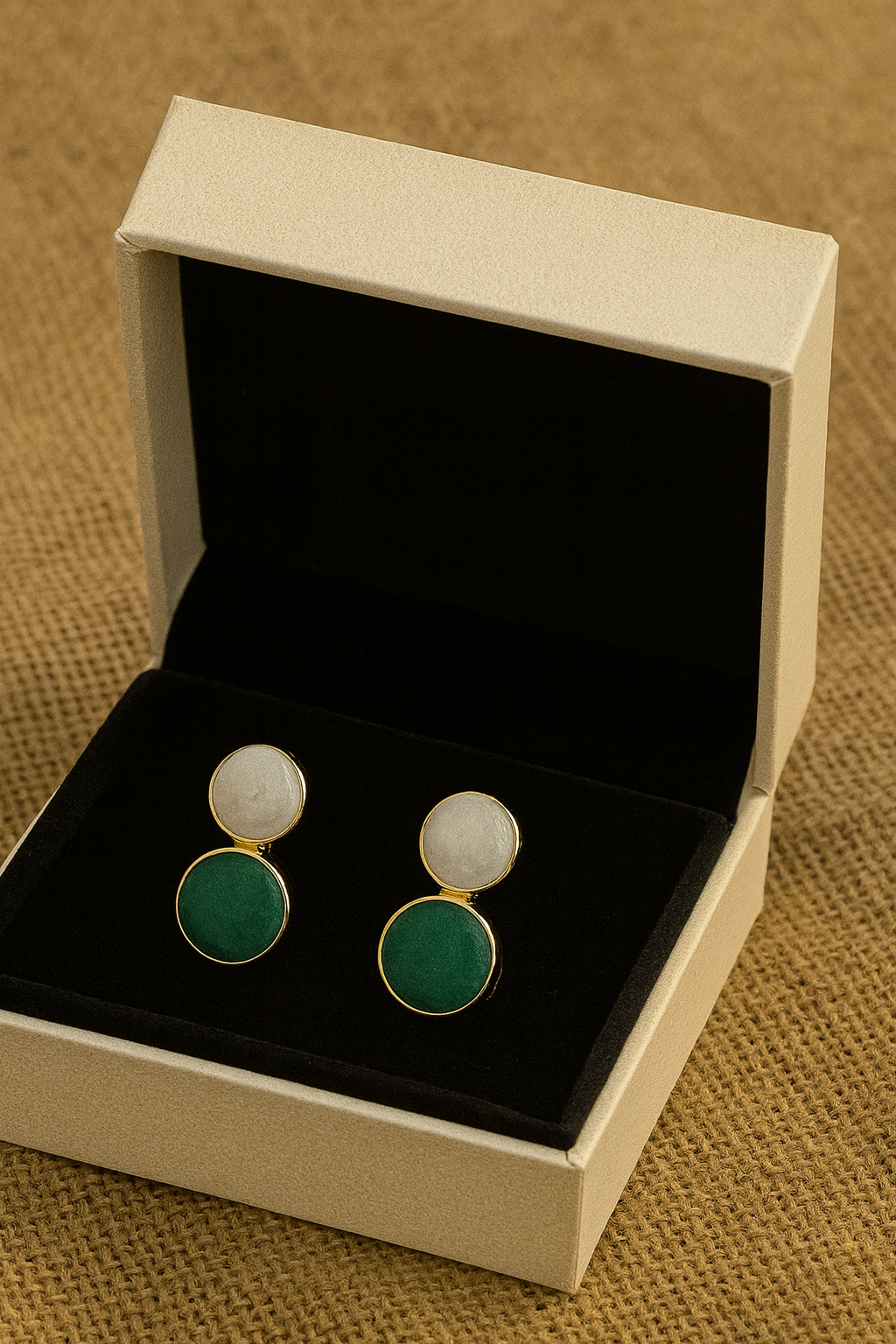 IKEAPK Dual Stone Stud Earrings