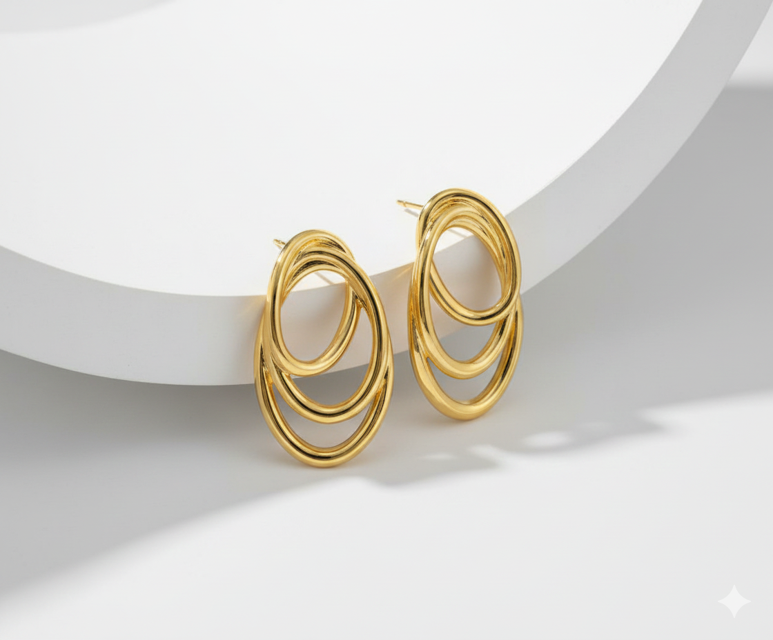 IKEAPK Gold Statement Earrings