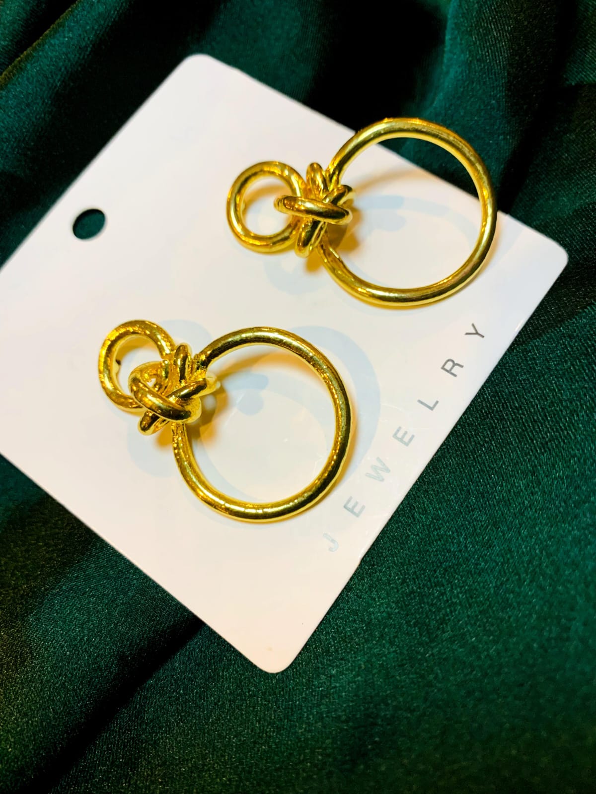 IKEAPK Gold Knot Hoop Earrings – Trendy Statement Jewelry for Women & Girls, Party, Wedding & Daily Wear