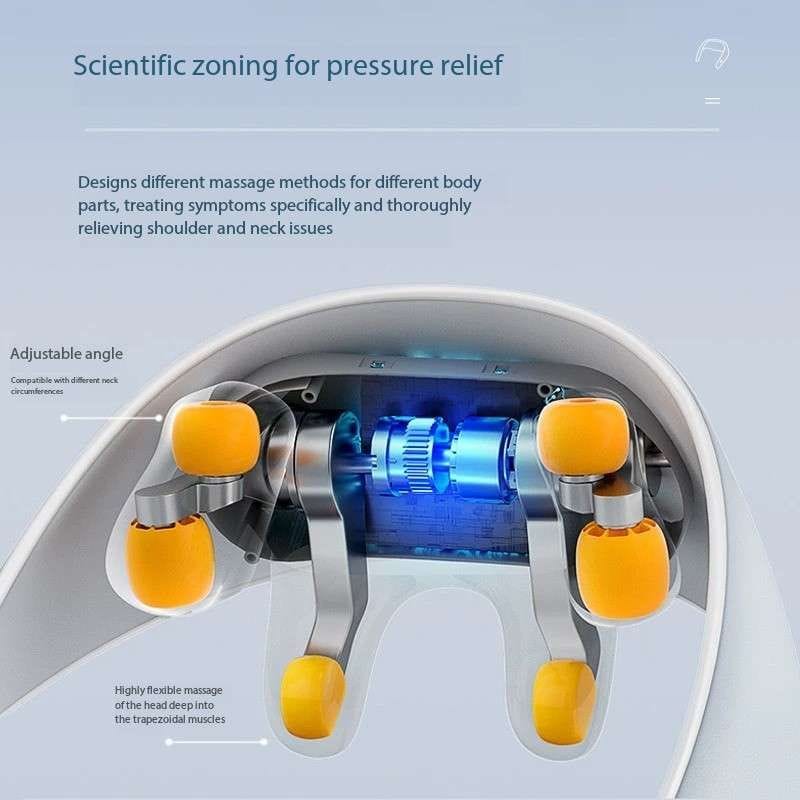 IKEAPK Neck & Shoulder Massager with Heat | 3D Kneading Massage, Pain Relief, Stress Relaxation – Premium Body Massager for Home & Office