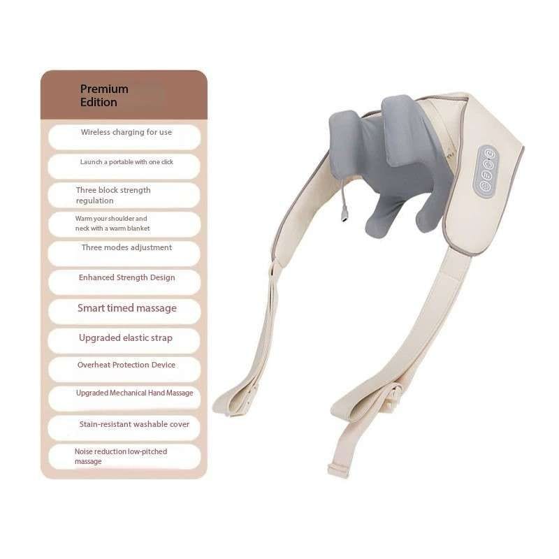 IKEAPK Neck & Shoulder Massager with Heat | 3D Kneading Massage, Pain Relief, Stress Relaxation – Premium Body Massager for Home & Office