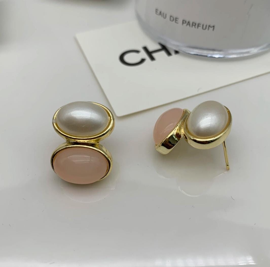 IKEAPK Dual Stone Stud Earrings