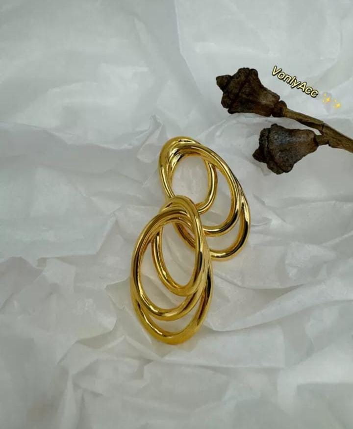 IKEAPK Gold Statement Earrings