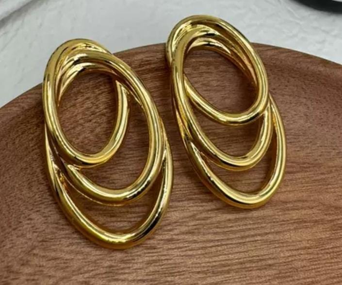 IKEAPK Gold Statement Earrings
